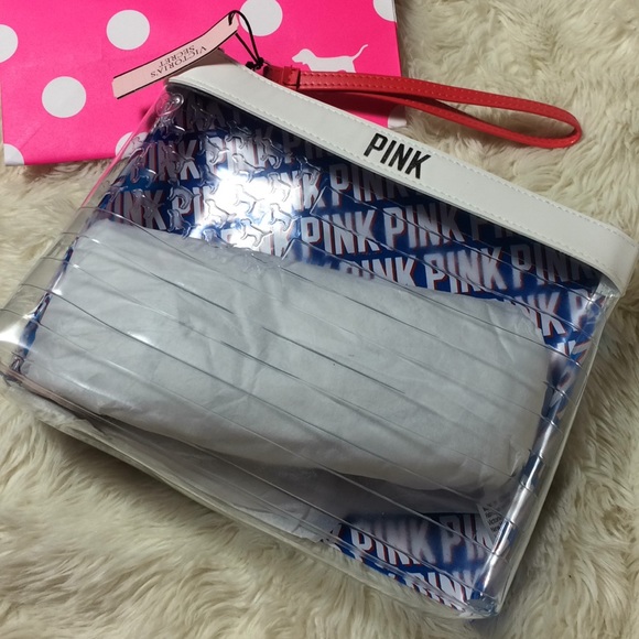 Victoria's Secret pink Americana makeup bag pouch - Picture 2 of 4
